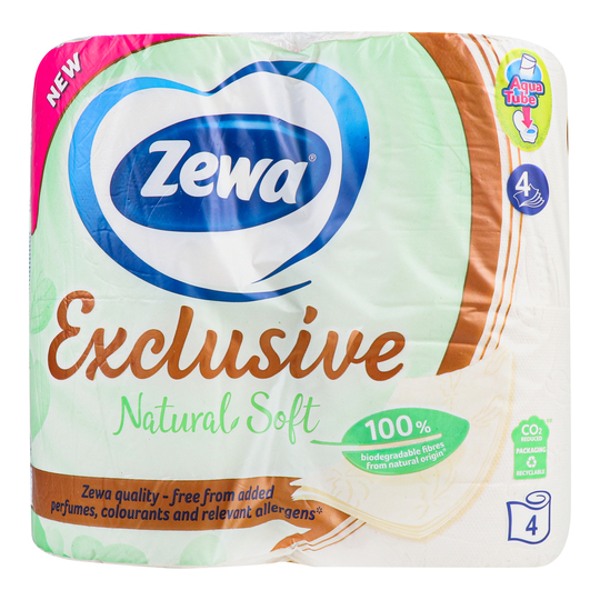 Папір туалетний Zewa Natural Soft 4шт