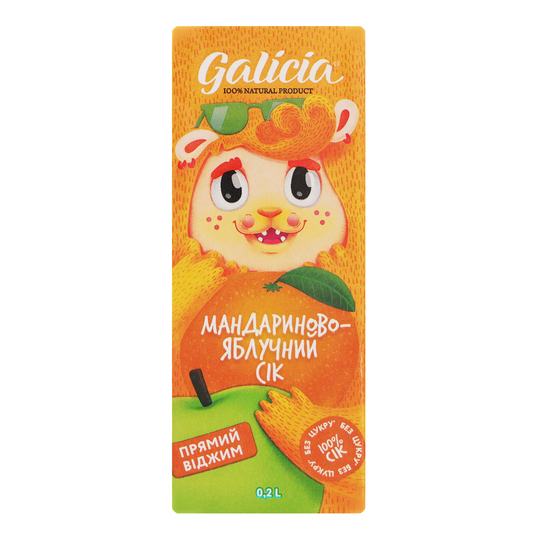 Сік Galicia мандариново-яблучний 0,2л
