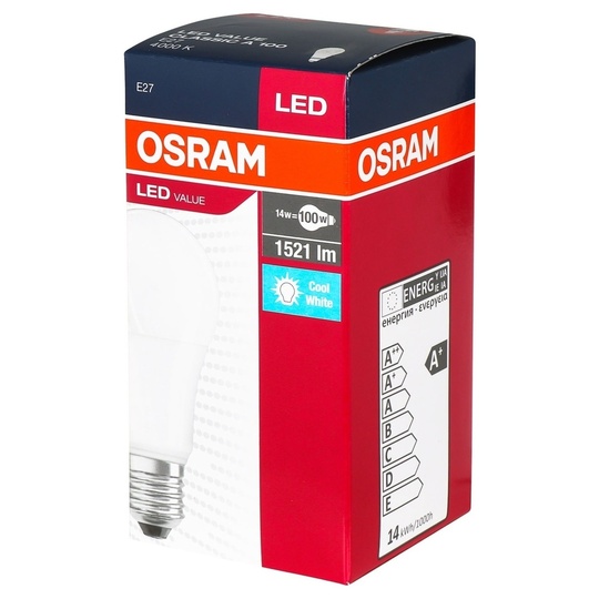 Лампа LED OsramкласичнаA60 14W E27 4000K