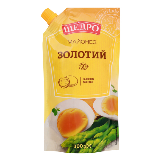 Майонез Золоти 50% д/п Щедро 300г