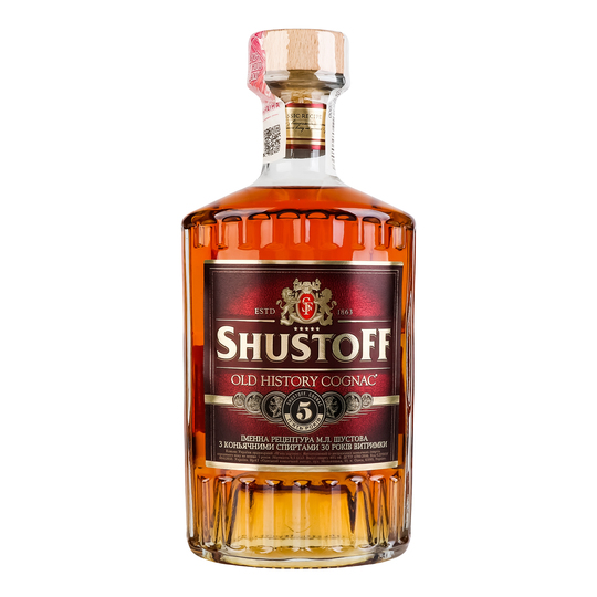 Бренді Shustoff Old History 5*40% 0,5л