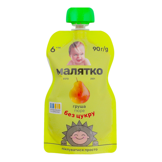 Пюре груша Малятко пауч 90г