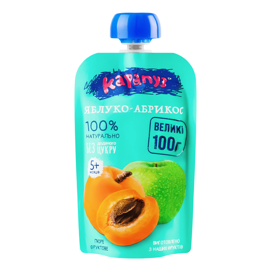 Пюре яб.та абрикосів Карапуз 100г