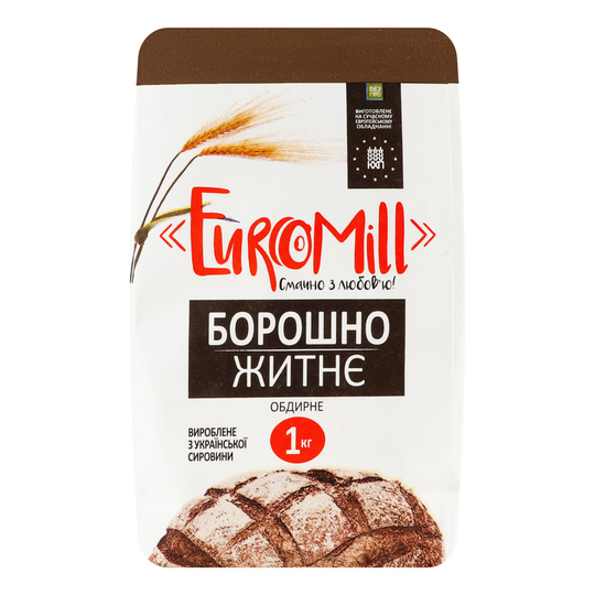 Борошно житнє обдирне EuroMill 1 кг