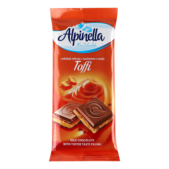 Шоколад мол.Тоффі Alpinella 100г