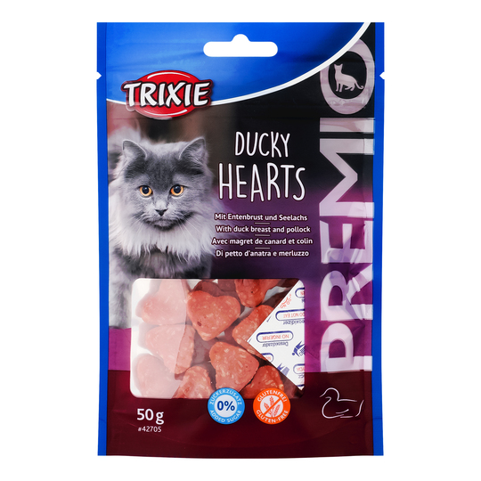 Ласощі д/кот.Trixie Hearts качка/риб 50г