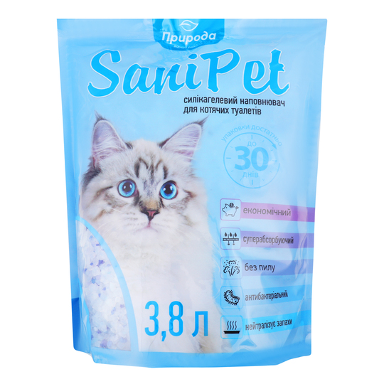 Наповнювач силікогелПрирода SaniPet 3,8л
