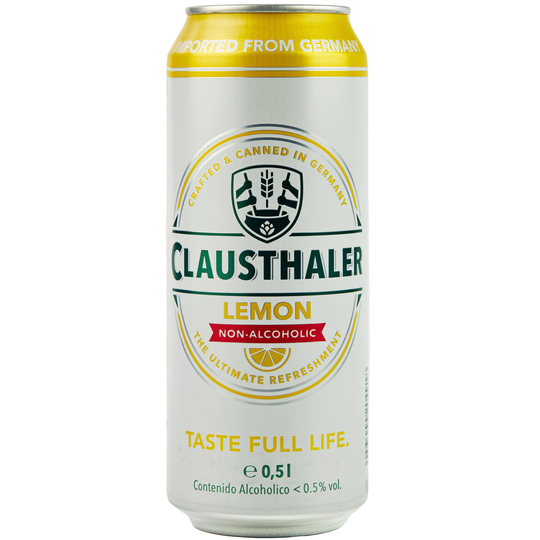Пиво б/а Clausthaler Lemon 0,5%0,5л з/б