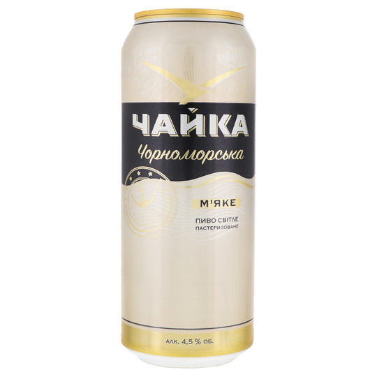 Пиво св.Чайка Чорномор.4,1% 0,5л з/б