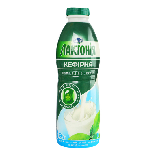 Кефір 1% Лактонія з пребіот.пет/пл.780г