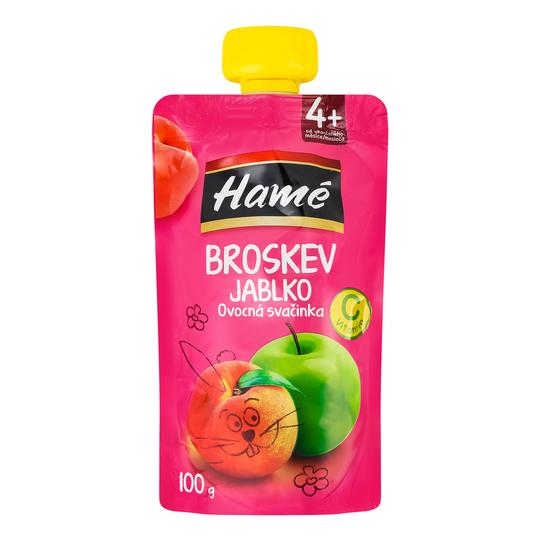 Пюре Яблуко-Персик пауч Hamе 100 г