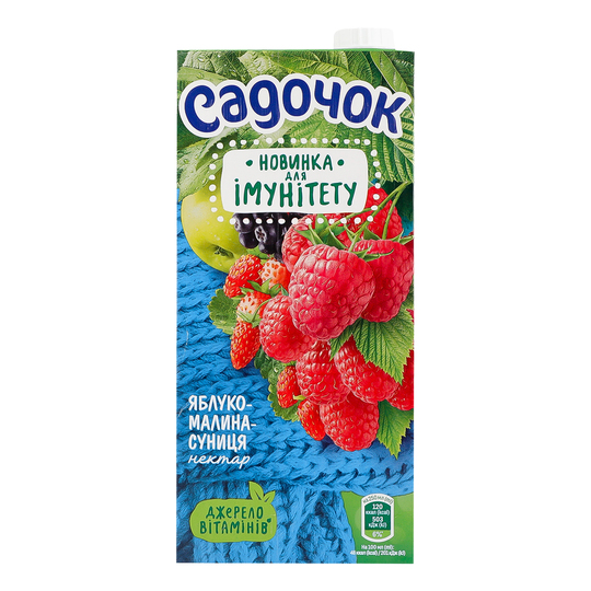 Нектар Садочок яб. мал. суниця 0,95л т/п