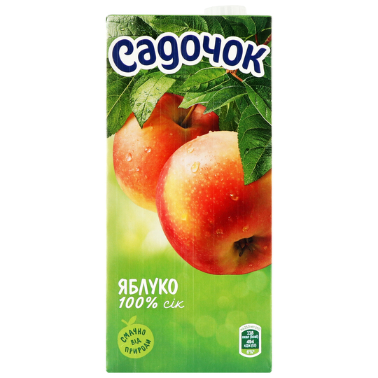 Сік Садочок Яблуко 100% 0,95л т/п