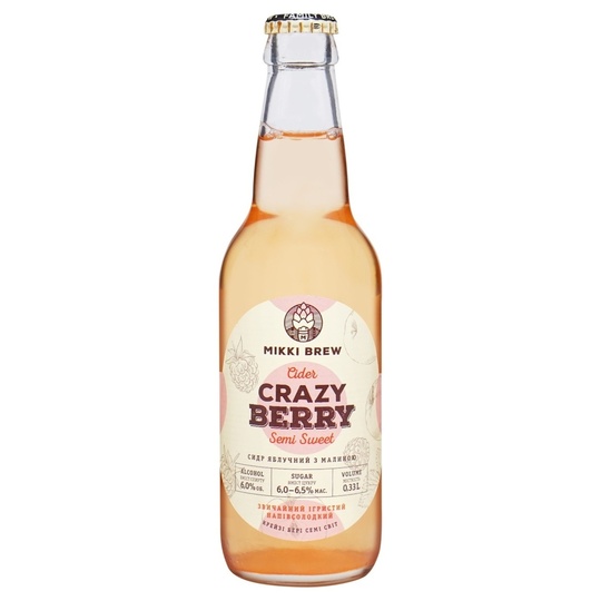 Сидр Crazy berry н/сол.6% 0,33л с/п