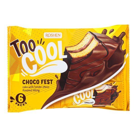 Тістечко біск.TooCoo шоколад Roshen 270г