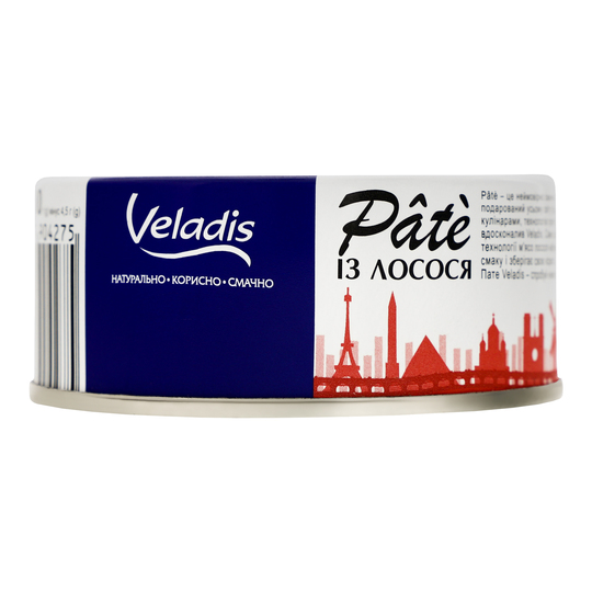 Пате з лосося натур.пастер.Veladis 100г