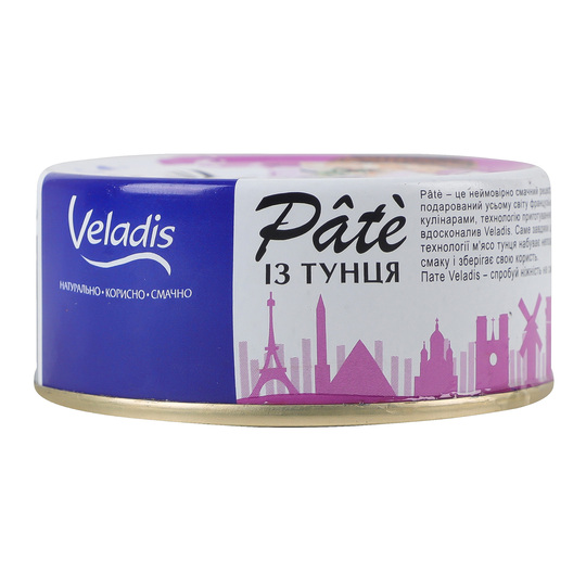 Пате з тунця натур.пастер.Veladis 100г