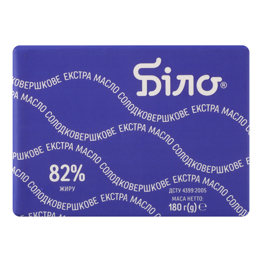 Масло екстра Біло 82% 180г