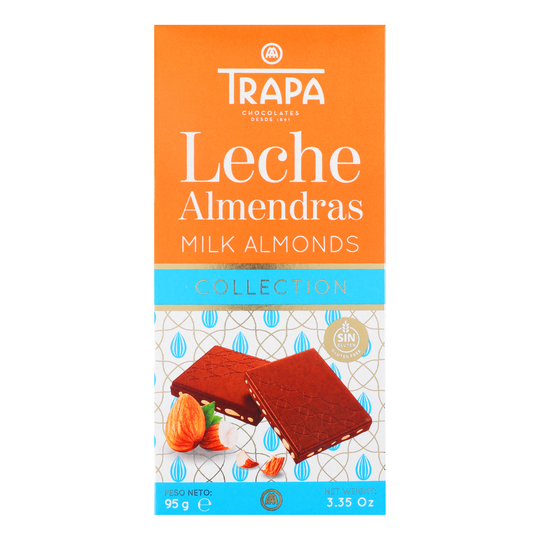 Шоколад молочний з мигдалем Trapa 95г