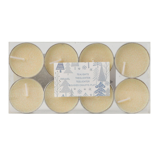 Свічки чайні з глітером KPMN набір 8шт