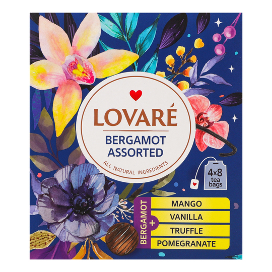 Чай чор асорті Бергамот Ловаре 4*8шт