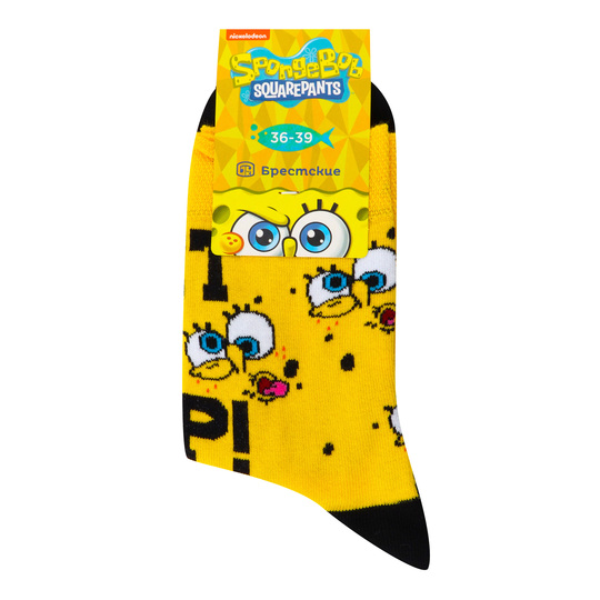 Шкарпетки Spongebob,р.36-39,037 жовт.