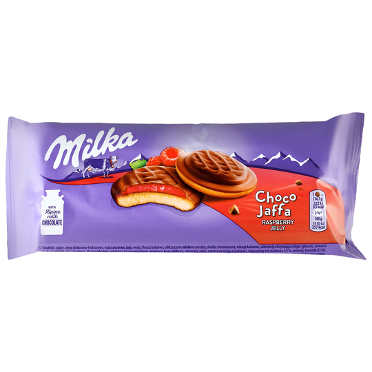 Печиво choco jaffa малина Milka 147г