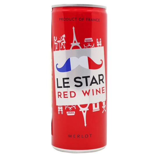 Вино Le Star Merlot ч/сух 14% 0,25л з/б