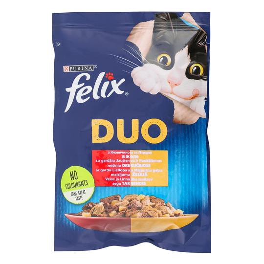 Корм д/кот.Felix Duo яловичина птиця 85г