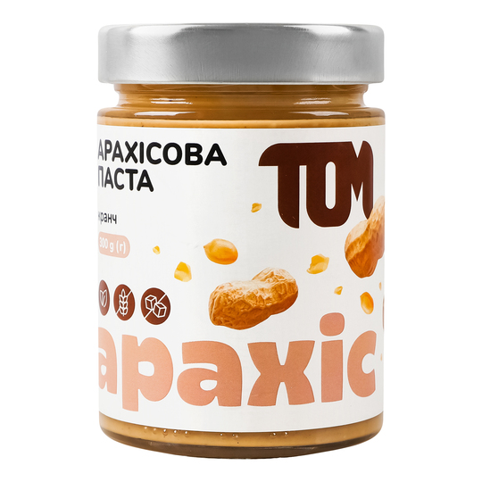 Паста арахісова кранч ТОМ 300г