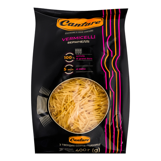 Макарони вермічеллі Cantare п/п 400г