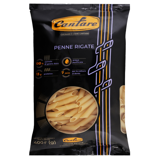 Макарони пенне рігате Cantare п/п 400г
