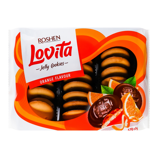 Печиво здоб.Lovita апельсин Roshen 420г