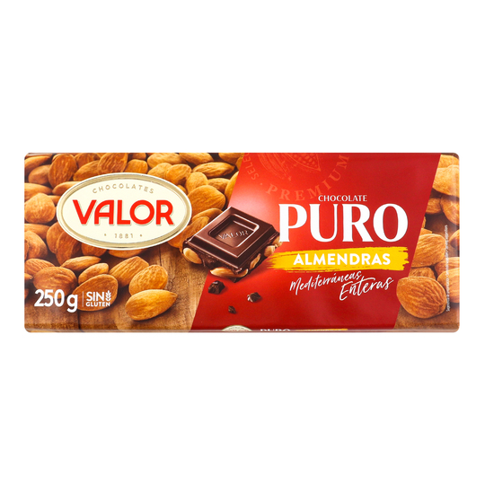 Шоколад чор.з мигдалем Valor 250г