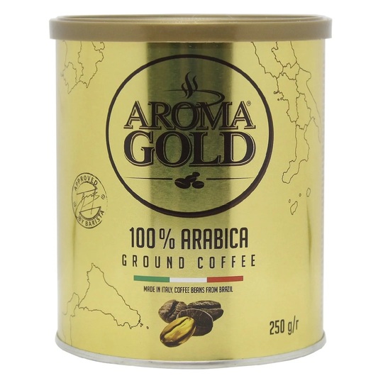 Кава смаж.мол.100%Arabica AromaGold 250г