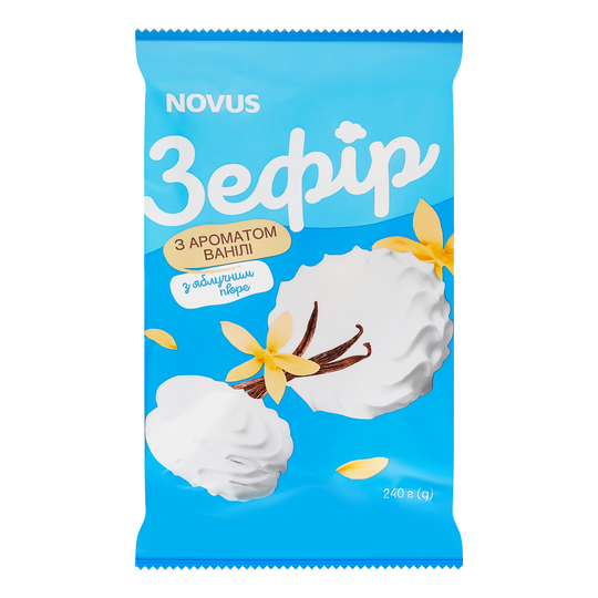 Зефір зі ароматом ванілі NOVUS 240г