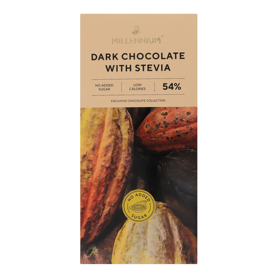 Шоколад чор.зі стев.54% Millennium 100г