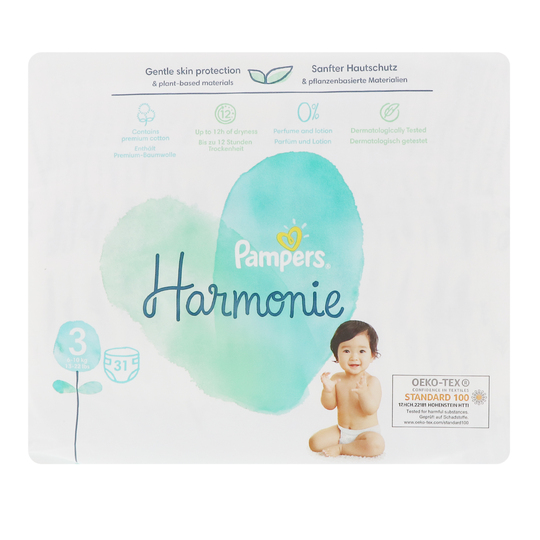 Підгузники Harmonie Pampers 6-10кг 31шт