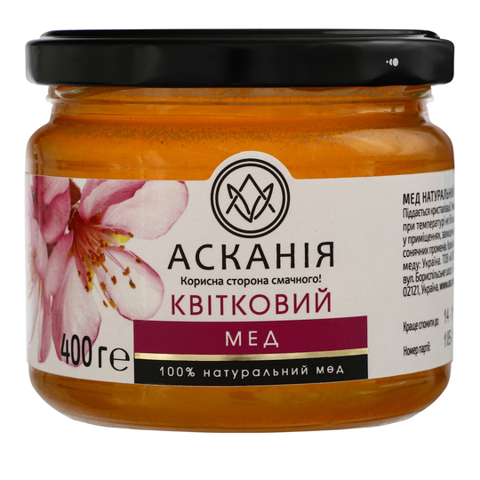 Мед квітковий Асканія с/б 400г