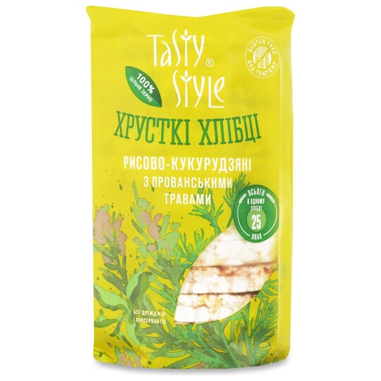 Хлібці Рис-кукур. б/г. Tasty Style100г