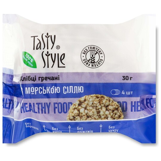 Хлібці Гречані мор.сіллю Tasty Style 30г