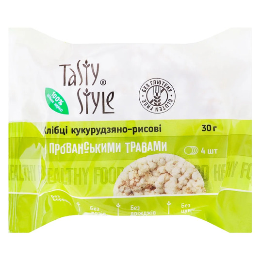 Хлібці Рис-кукур. пр/тр. Tasty Style30г