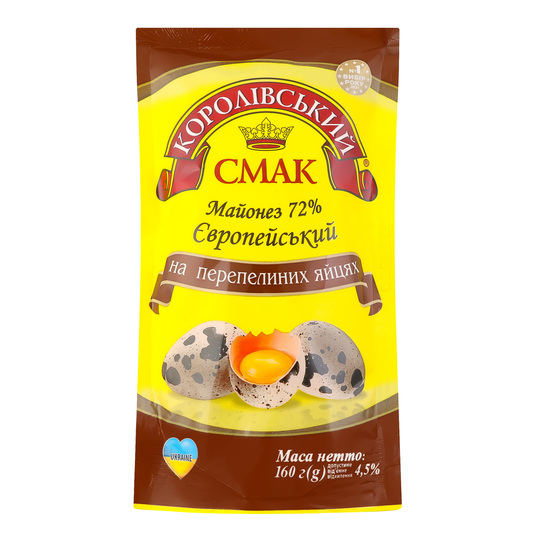 Майонез Європ.переп.яйц.72% КС д/п 160г