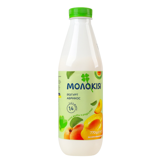 Йогурт Абрикос 1,4% пл.Молокія 0,77кг