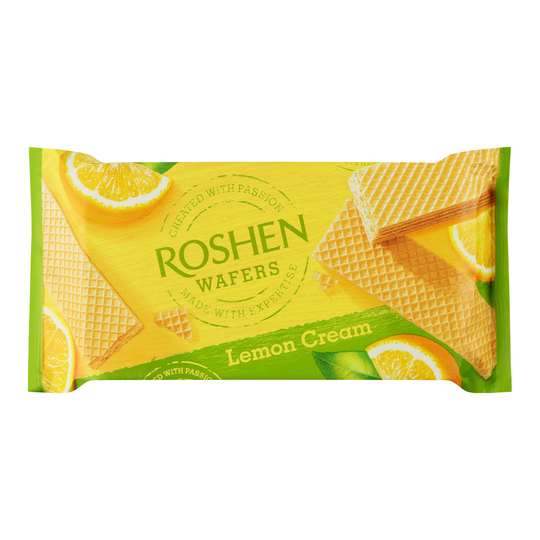 Вафлі wafers лимон Roshen 216г