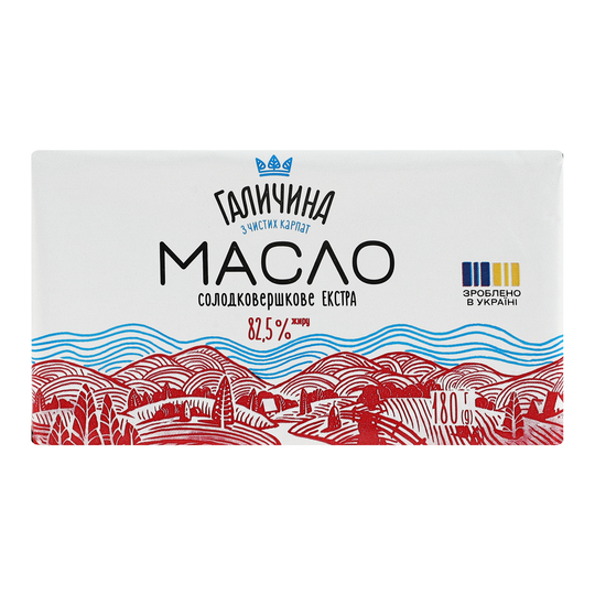 Масло солодков.82,5%Галичина Екстра 180г