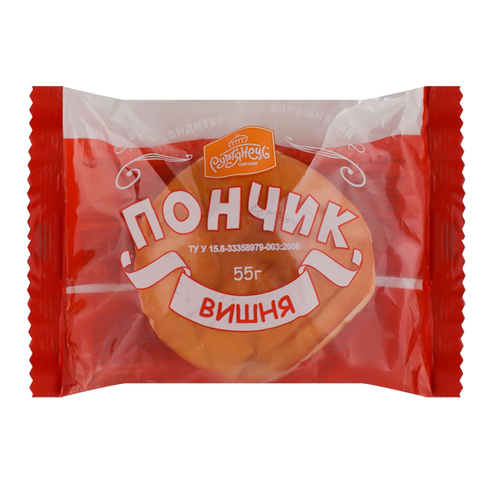 Пончик з наповн.Вишня 55г