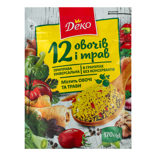 Приправа універ. 12 овоч Деко 170г