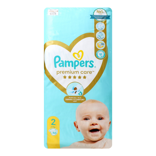 Підгузники Prem.Care Pampers 4-8кг 46шт