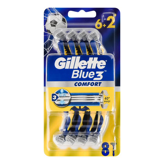 Бритви одноразові Gillette Blue3 6+2шт